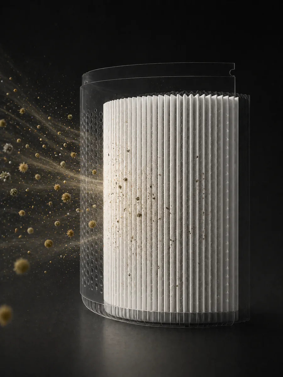 H13 HEPA stage — traps allergens for cleaner breathing
